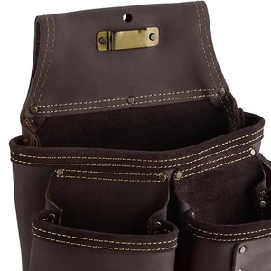Wholesale Best Selling Made Pakistan Multi-Purpose Heavy-Duty <b>Leather</b> <b>Tool</b> Bag High Quality OEM Customizable Waterproof - Product Image 5