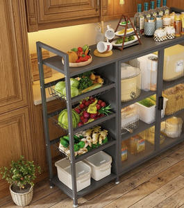 Estante de Almacenamiento de Cocina Multifuncional, Plegable, Ajustable, Impermeable, de Acero Galvanizado de Una Sola Capa, Apilable - Product Image 3