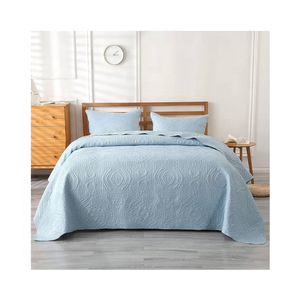 Texture Premium 100% coton brodé 300TC réutilisable longue durée livraison directe amical fait à la main en inde décor à la maison couvre-lit - Product Image 1