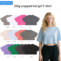 Promo! Kaos Wanita Rajut Katun 100% Bernapas, Model Crop Pendek Seksi untuk Musim Panas, Sablon Logo Custom, Kerah Bulat, Longgar