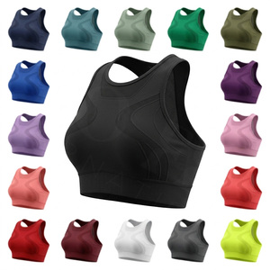 Soutien-gorge de sport respirant sans coutures de qualité supérieure, maintien élevé, pour la gym, le yoga, le fitness, la course et l'entraînement, crop top athlétique push-up - Product Image 1