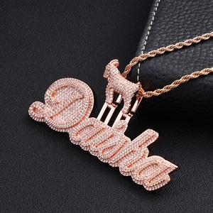 Collier Pendentif Homme en Argent 925 avec Moissanite, Breloque Chèvre, Pavé Glacé, Style Hip Hop, Bijou de Luxe Personnalisé et Tendance - Product Image 3