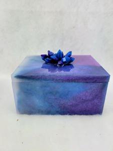 Boîte à bijoux décorative en résine artisanale de luxe, petite boîte à bijoux personnalisée en résine, boîte cadeau pour bijoux - Product Image 2