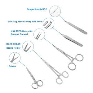 Suture Practice Kit with Silicone Suturing <b>Pad</b> for <b>Nursing</b>, Veterinary and Medical Students, Realistic Surgical Training Kits - Product Image 4