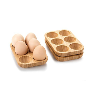 Wooden <b>Egg</b> Holder and Organizer <b>Eco</b>-Friendly Dishwasher Safe Kitchen Storage Display Rack - Product Image 2