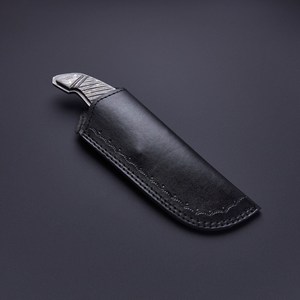 Couteau de chasse à lame fixe en acier Damas avec manche en bois, pointe tombante, 18 cm, qualité industrielle, personnalisable OEM, pour le camping - Product Image 3