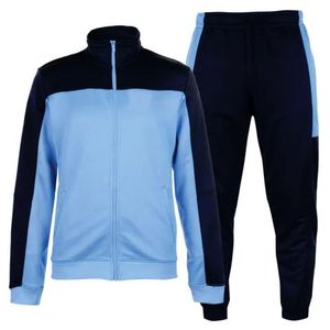 Two Tone Tracksuit <b>Men</b> Zip Up Jogger Set Full Zip Sports <b>Jacket</b> and Jogger Pants for Training - Product Image 2