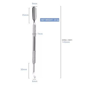 Dual Head Stainless Steel Nail Cuticle Pusher <b>Set</b> Reusable Manicure <b>Tool</b> <b>Pink</b> Handle 6Pcs - Product Image 2