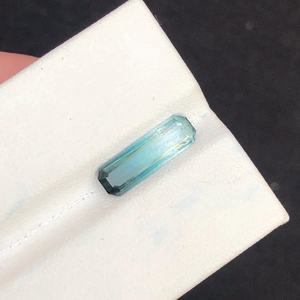 พลอยทัวร์มาลีนสีน้ำเงินอมเขียวทรงแปดเหลี่ยมยาว รูปทรงขั้นบันได พลอยธรรมชาติเม็ดเดี่ยวคุณภาพสูง สำหรับทำเครื่องประดับ ขายส่ง น้ำหนัก 200 กรัม สำหรับทำจี้ - Product Image 5