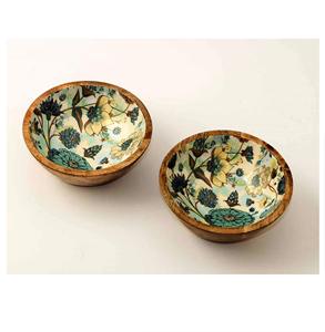 Bol en bois artisanal écologique avec finition émaillée, style américain, conçu pour une utilisation fonctionnelle, une présentation élégante et des fêtes. - Product Image 2