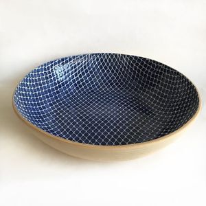 Vajilla de Madera de Mango Natural Hecha a Mano con Estampado Esmaltado, Elegantes Tazones para Servir y Comer, Ideales para Restaurantes - Product Image 1