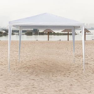 Tente de camping blanche 3 x 3 m imperméable avec tubes en spirale pour les aventures en plein air - Product Image 4