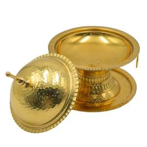 ชามเสิร์ฟอินทผลัมอาหรับพรีเมียม หม้อทองเหลืองสั่งทำพิเศษ ดีไซน์วินเทจ ตกแต่งแบบรักษ์โลก สำหรับเสิร์ฟอินทผลัมและผลไม้ต่างๆ - Product Image 3