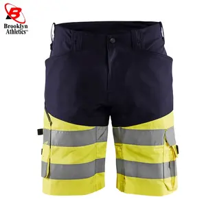 Hi Viz safety Shorts Poly Cotton Breathable High Visibility Work Wear Half Pants