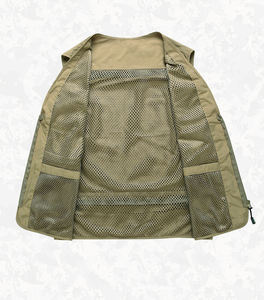 Gilet tactique pour homme en maille respirante, imperméable et chauffant pour l'hiver, multi-poches, veste sans manches pour la photographie, service OEM - Product Image 2