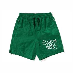 Pantalones cortos de nailon para hombre, de secado rápido, transpirables, con cintura elástica, logotipo personalizado, con cremallera, para gimnasio, entrenamiento, correr, verano. - Product Image 3