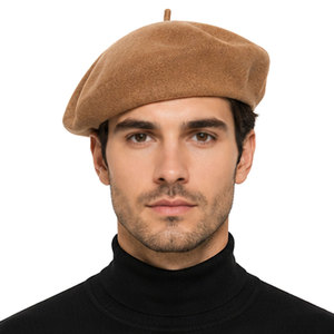 Elegant Wool <b>Beret</b> Hat Soft Felt French Style Winter Fashion Headwear Warm Everyday Streetwear Travel And Casual Wear - Product Image 3