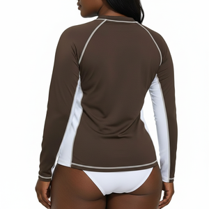 Traje de Surf de Dos Piezas para Mujer, Talla Grande, Traje de Baño de Manga Larga, Protección Solar, Traje de Buceo - Product Image 3