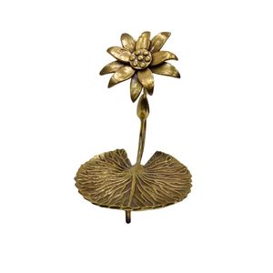 Brass Lotus Flower <b>Vase</b> for Home Decor Handcrafted Metal Flower <b>Vase</b> Centerpiece for Living Room Dining Table Office Decor - Product Image 5