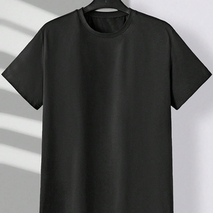 เสื้อยืดและกางเกงขาสั้นชุดเซ็ตสองชิ้นสำหรับผู้ชายฤดูร้อน แขนสั้น ผ้าถัก สตรีทแวร์ สีตามสั่ง ระบายอากาศได้ดี ผลิตจากโพลีเอสเตอร์/คอตตอน - Product Image 3