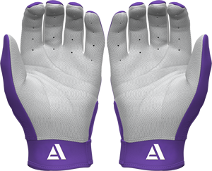 Gants de frappe de baseball légers, durables, doux au toucher, en cuir de qualité supérieure, antidérapants, avec fermeture auto-agrippante, couleur violette - Product Image 2