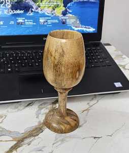 Verre à shot en bois poli Ali Fashion Art, design classique, 150 ml, modèle écologique AFA-01, pour cocktails et vin, idéal pour les fêtes - Product Image 1