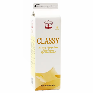 Meilleure Vente Crème Non Laitière en Gros Fabrication OEM/ODM HALAL pour Boulangerie, Crème de Garniture Non Laitière Classy Whip 907G pour Desserts - Product Image 1