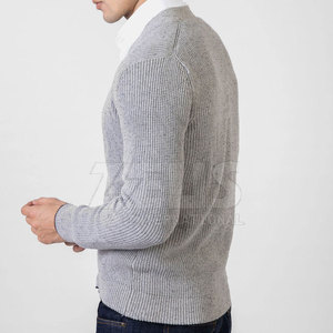 Cárdigan Personalizable de Moda para Hombre, Tejido, Manga Larga, Abierto por Delante, Diseño con Botones, Corte Regular, Puños Acanalados, Color Liso, para Uso Diario - Product Image 4