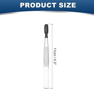 Ergonomic Design Stamp Tweezer Flat Tip Stainless Steel <b>Precision</b> <b>Tool</b> for Philately Jewelry Craft Work and Laboratory Handling - Product Image 5