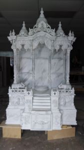 Templo Mandir de Mármol Makrana Indio Tallado a Mano para Decoración del Hogar con Patrón Horizontal - Fabricante Trade Link - Product Image 6