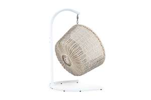 Elegante Silla Colgante de Ratán PE con Soporte Resistente, Diseño Contemporáneo, Muebles ATC Modelo Costa para Jardín y Ocio - Product Image 3
