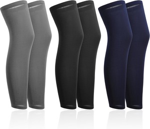 Manchons de compression intégraux antidérapants pour mollets, idéaux pour la course, le basketball, le cyclisme – Vêtements personnalisés OEM en gros - Product Image 1