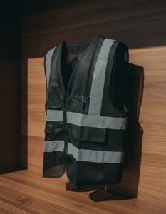 Vêtement de sécurité réfléchissant multi-poches, gilet de chantier haute visibilité, gilet réfléchissant pour la conduite, veste de sécurité routière, gilet de sécurité avec logo personnalisé - Product Image 3