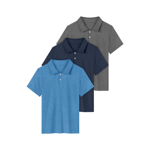 Chemises polo en polyester tricoté pour hommes, manches courtes, vêtements décontractés pour le travail, tissu durable et confortable, design personnalisé, vente en gros de polos - Product Image 5