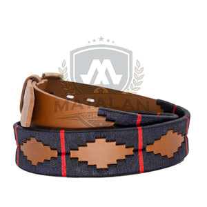 Cinturón de Polo Ecuestre Clásico de Cuero, Material Suave al Tacto, Diseño Ajustable, Acabado Liso, Cinturón para Montar a Caballo - Product Image 2