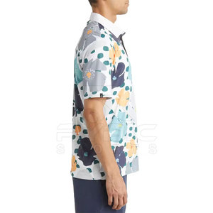 เสื้อโปโลผู้ชายแบบซับลิเมชั่นสำหรับกีฬาสมัยใหม่ สีพื้น ระบายอากาศได้ดี มีไซส์ตามสั่ง จำหน่ายแล้ววันนี้ - Product Image 2