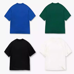 T-shirt ample et classique en coton épais 100 % pur, avec épaules tombantes, personnalisable avec logo, pour homme – Vêtements décontractés en gros - Product Image 3