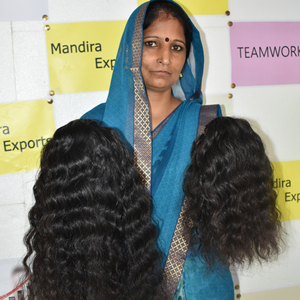 Vente en gros d'extensions de cheveux humains vietnamiens de temple indien vierge 100% couleur noire vague de corps droite Afro/Curl en vrac super brut - Product Image 6