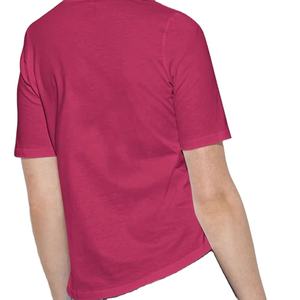 เสื้อยืดผ้าฝ้ายแขนสั้นเข้ารูปสำหรับผู้หญิงสีทึบคอกลมแขนสามส่วนเข้ารูปพอดีตัว - Product Image 6