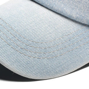 Custom <b>Light</b> Blue 6-Panel Baseball Cap Unisex Adjustable Cotton Solid Color Casual Spring Summer <b>Hat</b> - Product Image 4