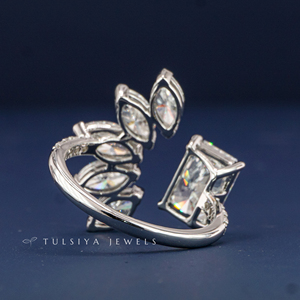 Elegante Anillo de Diamante Sintético Cultivado en Laboratorio de Oro de 14K para Mujer, Anillo de Compromiso Moderno y Elegante, Joyería Fina, Regalo para Boda - Product Image 5