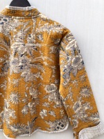 Indiaas handgemaakte gewatteerde jassen van katoen, bloemenprint, bohemian stijl, herfst-winterjas, streetwear, boho gewatteerde reversibele jas