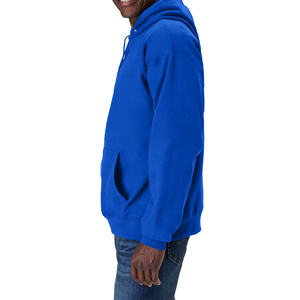 Sudadera con Capucha para Hombre, Color Sólido, Corte Regular, Felpa de Algodón, Informal, para Otoño, con Bolsillo Delantero y Capucha con Cordón Ajustable - Product Image 3