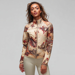 Women Cropped Sublimation Training <b>Jacket</b> Women <b>Workout</b> Fitness <b>Jackets</b> Ladies Stand Collar Crop Sports <b>Jackets</b> Women's - Product Image 3