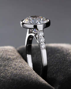 Igi/gia แล็บตัดเพชรวินเทจ14K สีเหลืองแหวนแต่งงาน/งานหมั้นใส่ได้ทั้งชายและหญิงสีขาวทองคุณภาพดีสำหรับงานปาร์ตี้ครบรอบ-คุ้มค่า - Product Image 2