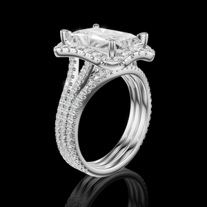 Anillo de Compromiso para Mujer con Diamante Sintético Cultivado en Laboratorio, Corte Brillante Aurum Diam, Color E, Certificado EGL, Chapado en Plata 925, de Lujo - Product Image 3