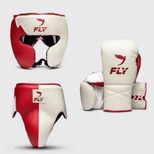 Conjunto de Boxeo y Sparring Personalizado Rojo y Blanco con Cordones, Venta al por Mayor, OEM, para Kickboxing y Muay Thai, con Acolchado Premium para Cabeza y Zona Íntima - Product Image 1