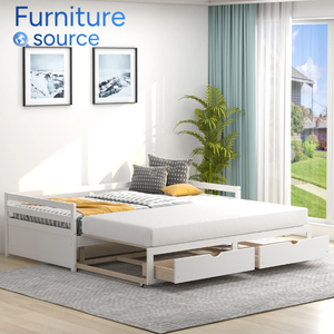 Sofá Cama Plegable de Madera Maciza Contemporáneo de Fabricante Vietnamita, Mueble Extensible para Sala de Estar, Confiable - Product Image 3