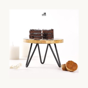 Support à gâteau en bois et métal, nouveau design, support à gâteau personnalisé pour mariage, fête, présentation en boulangerie - Product Image 2