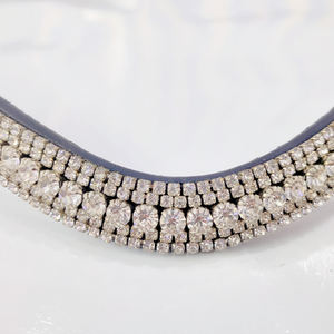 Diadema de Cristal Blanco Hecha a Mano con Diamantes para Caballo, Decorativa, para Equitación, Producto de Calidad para Exhibición - Product Image 1